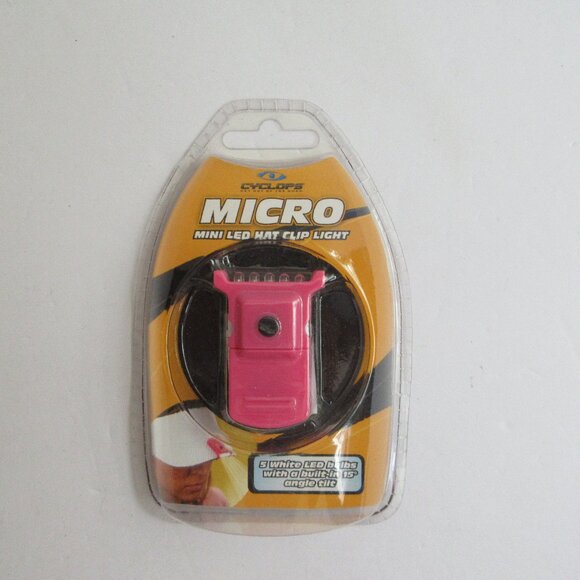 Cyclops Mini LED Hat Clip Light NEW & Sealed Pink 5 White LEB Bulbs - Picture 1 of 8